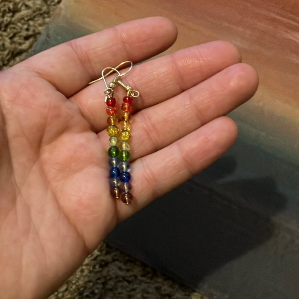 🌈rainbow earrings